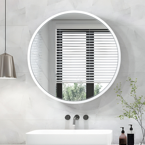 Sleek And Minimalist Steel With Powder Coated Mirror Cabinet