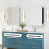 Recessed And Durable Stainless Steel Mirror Cabinet For Bathroom
