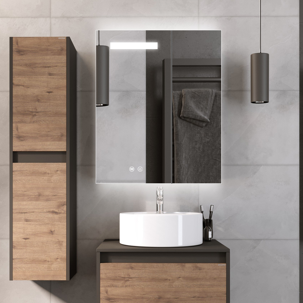 Bathroom Mirror Cabinet and Storage Racks