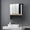 Katize CTD-2532 Powder - Coating Iron Double - Door LED Mirror Cabinet with Anti - Fog Function, Two Touch Buttons, 3CCT, Special Bottom Shelf & Front - Facing Double - Door Strip LED Lights