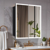 Double - Door Powder - Coated Iron Back - framed LED Mirror Cabinet CTD-413
