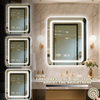 Touch-Controlled Aluminum LED Mirror with R-Corners MAW-4172: Anti-Fog, 3 Color Temperatures & Dimmable Lighting