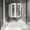 Double - Door Frameless Aluminum LED Mirror Cabinet CAD-4111