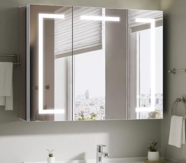 Three-Door Aluminum LED Mirror Cabinet CAT-4171