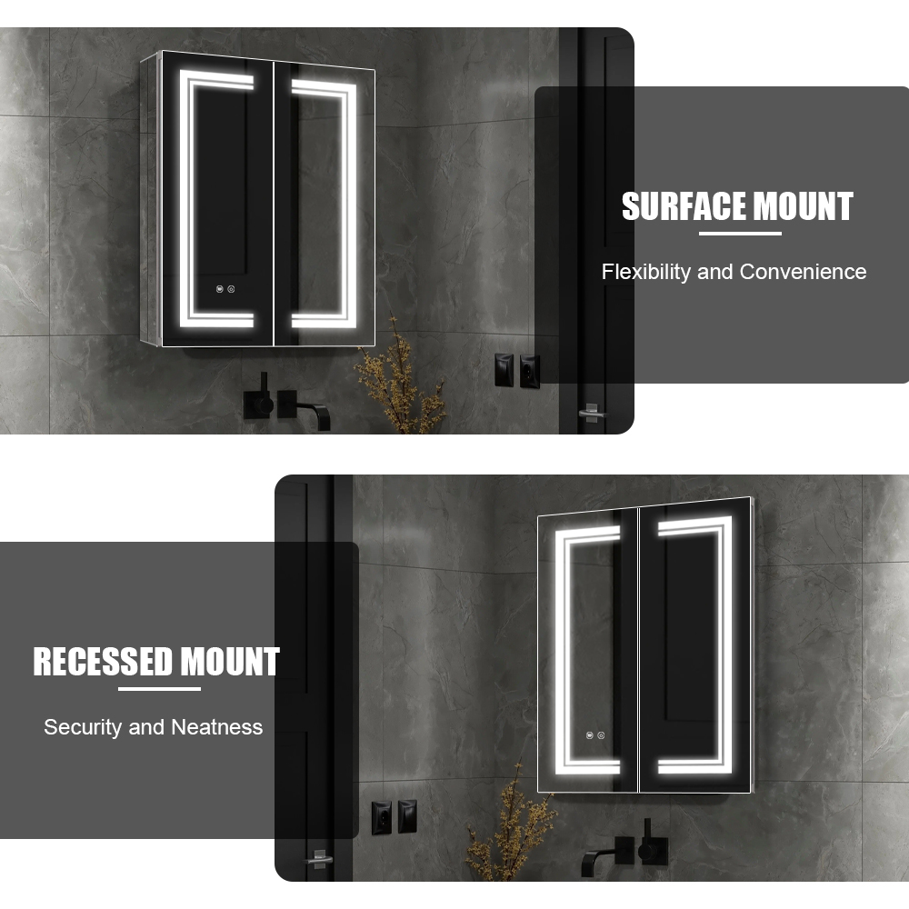 Recessed Aluminum Mirror Cabinet