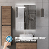 Kaitze CAS-2531 Aluminum Double - Door LED Mirror Cabinet with Anti - Fog Feature, Two Touch Buttons, 3CCT and Special Top - Bottom Lighting Design