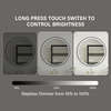 LED Black Powder-Coated Steel Round Lighted Mirror