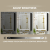 LED Black Sandblasted Irregular Steel Bathroom Mirror Cabinet