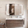 Front-Lit Three-Door Aluminum Bathroom Mirror Cabinet