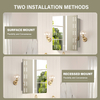 Recessed Stainless Steel Mirror Cabinet with Soft LED Lighting