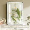 LED Steel Bathroom Cabinet with Double-Side Lighting and Beveled Edges