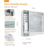 White Steel Powder-Coated Illuminated Mirror Cabinet