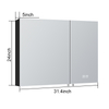 Back-lit Steel Bathroom Cabinet with Top and Bottom Lighting
