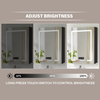 Steel Mirror Cabinet with Six-key Touch Controls and a High-definition Display Screen