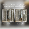 Irregular-Shaped Rectangle Two-Door Aluminum Mirror Cabinet