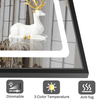 Durable LED Black Smart Framed Mirror For Bathroom