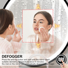 LED Black Powder-Coated Steel Round Lighted Mirror