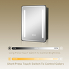 LED Steel Bathroom Cabinet with Double-Side Lighting and Beveled Edges