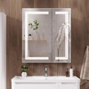 Irregular-Shaped Rectangle Two-Door Aluminum Mirror Cabinet