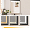 Durable LED Black Smart Framed Mirror For Bathroom