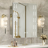 Recessed Stainless Steel Mirror Cabinet with Soft LED Lighting