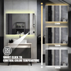 Back-lit Steel Bathroom Cabinet with Top and Bottom Lighting