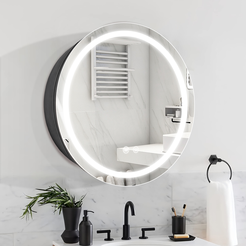 Surface mount mirror cabinet electrical installation and hidden wiring techniques