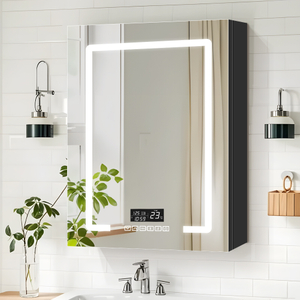 Steel Mirror Cabinet with Six-key Touch Controls and a High-definition Display Screen