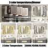 Front-Lit Three-Door Aluminum Bathroom Mirror Cabinet