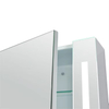 White Steel Powder-Coated Illuminated Mirror Cabinet