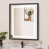 Durable LED Black Smart Framed Mirror For Bathroom