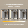 Black Powder-Coated Double-Door Steel Mirror Cabinet