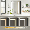 Steel Mirror Cabinet with Six-key Touch Controls and a High-definition Display Screen