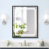 Durable LED Black Smart Framed Mirror For Bathroom