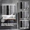 Back-lit Steel Bathroom Cabinet with Top and Bottom Lighting