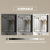 Black Powder-Coated Double-Door Steel Mirror Cabinet