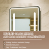 LED Steel Bathroom Cabinet with Double-Side Lighting and Beveled Edges