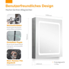 High-Quality Metal-Style Stainless Steel Single-Door Bathroom Mirror Cabinet
