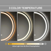 LED Back-lit Round Bathroom Mirror